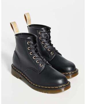 Dr. Martens Vegan 1460 8-Eye Boots in Black Felix Rub Off
